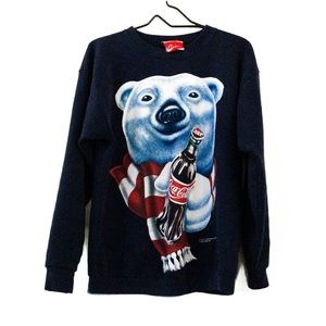 Vintage 1995 Coke polar bear crew neck sweatshirt